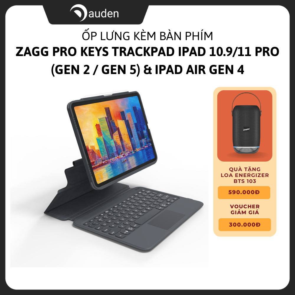 Ốp lưng kèm bàn phím ZAGG Pro Keys TrackPad