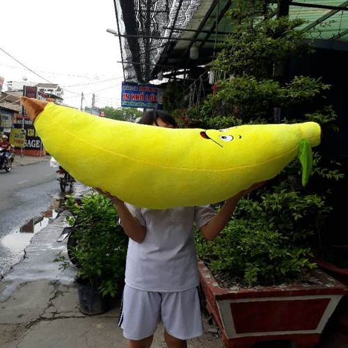 Gối ôm trái chuối 120cm việt nam sản xuất cao cấp vải mịn