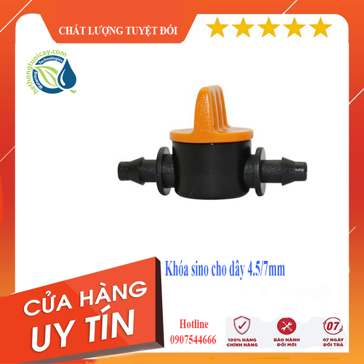 Combo 10 van khoá nối 2 đầu ống tưới 6mm