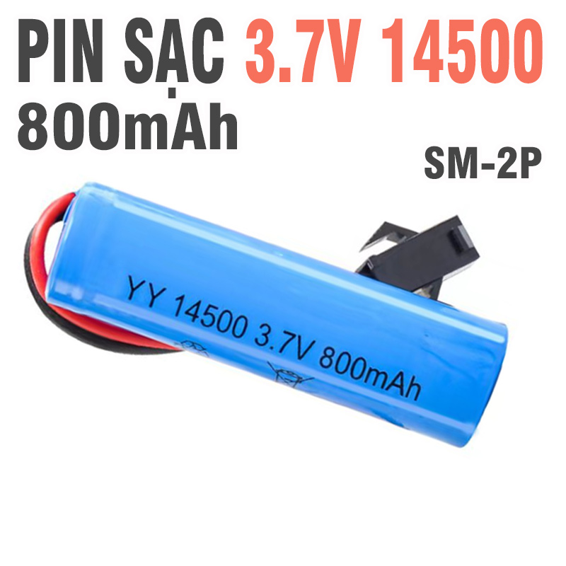 Pin sạc 3.7v 14500 2000mah / 800mah dùng cho mô hinhd xe điều khiển từ xa đồ chơi trẻ em
