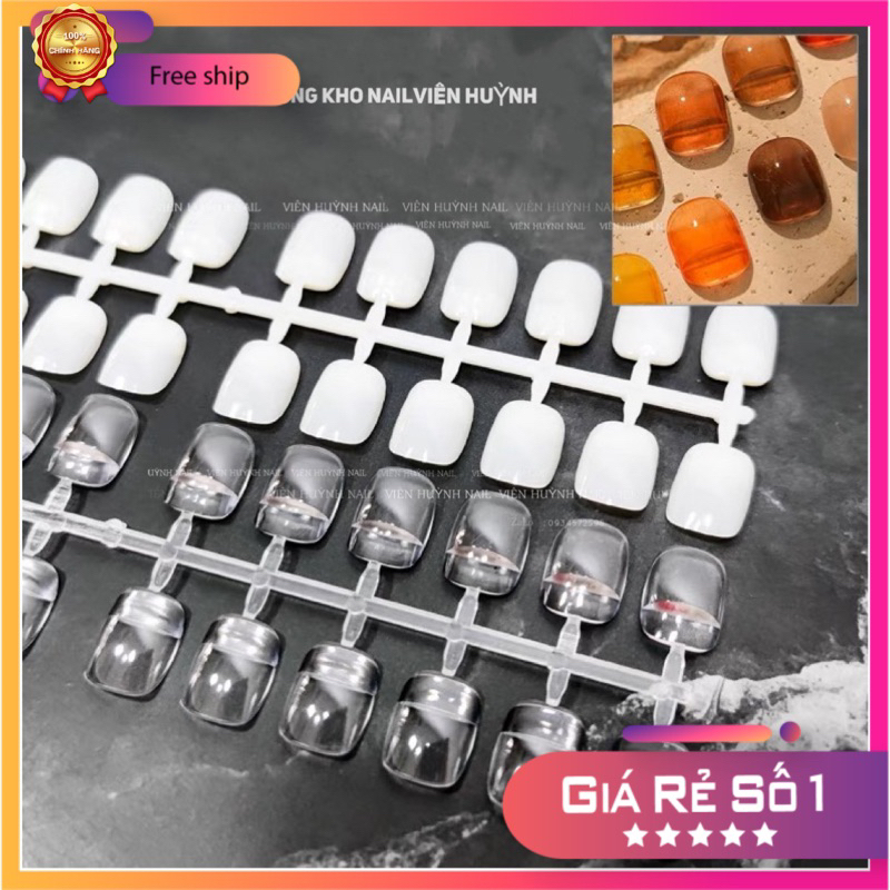 Móng mẫu tập vẽ fom vuông hàn quốc - set 120 móng