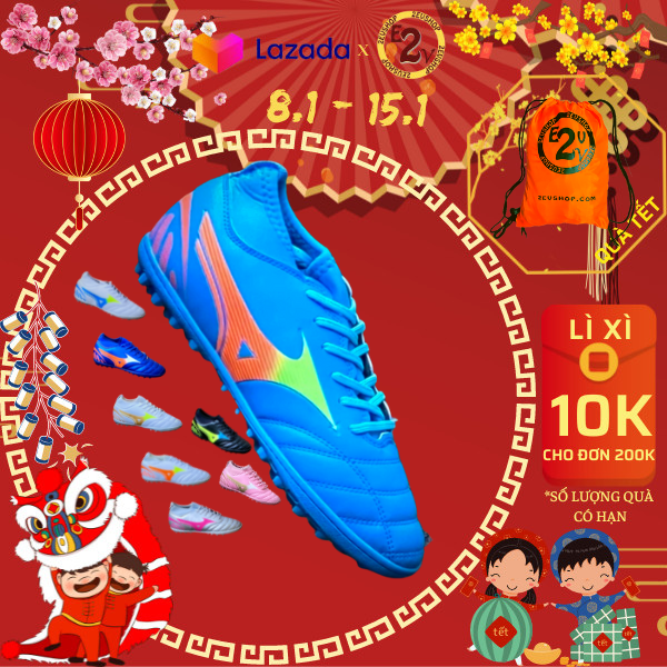 Giày bóng đá mizuno vn cổ chun dành cho nam - 2evshop