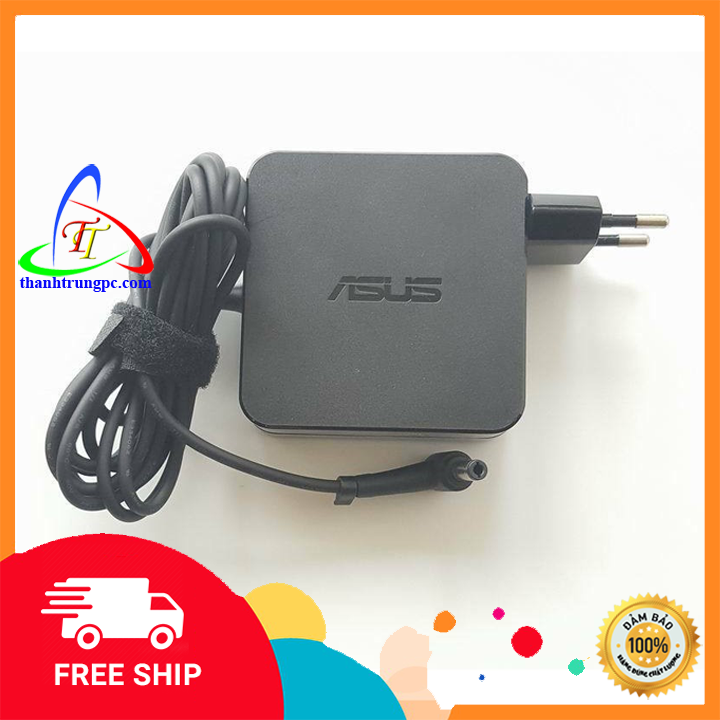 Sạc laptop asus, vuông zin 19v - 3.42a/65w chân cắm 5.5x2.5mm