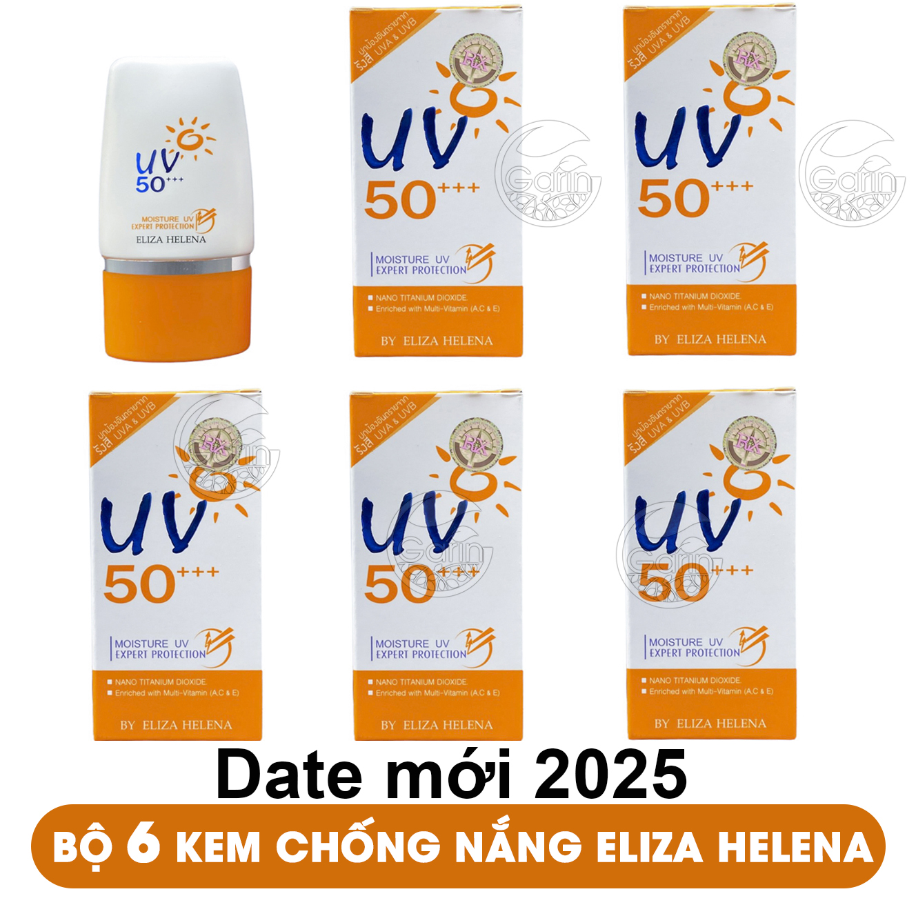 Bộ 6 hộp kem chống nắng cho da mặt và body eliza helena uv50++ Thái Lan 30g x6 dùng cho mọi loại da, da dầu, da mụn Mỹ Phẩm Sỉ Emer