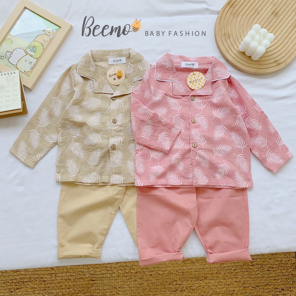 9-27kg set trang phục cho bé trai/ bé gái pijama lá beemo từ 1,2,3,4,5,6,7 tuổi 20-bl