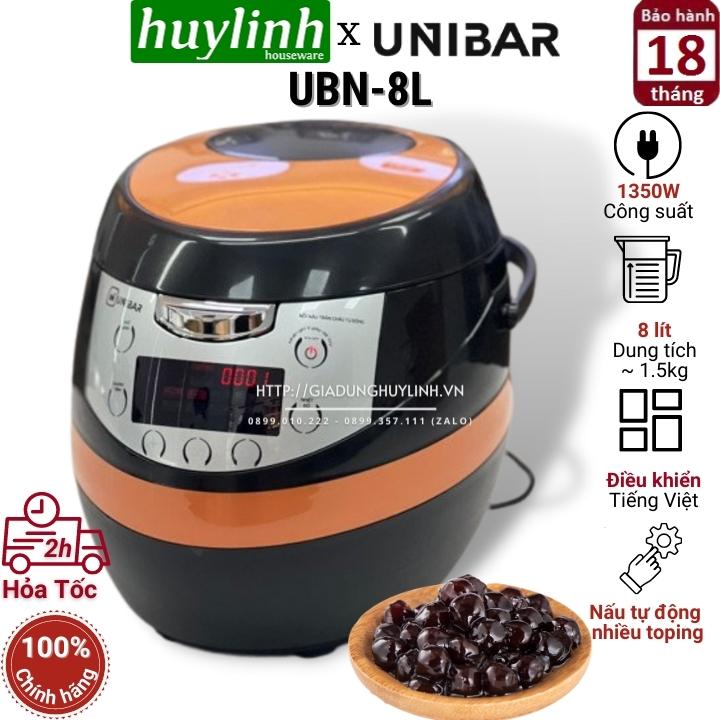 Nồi nấu trân châu tự động đa năng Unibar UBN-8L - 8 lít 1.5 kg trân châu