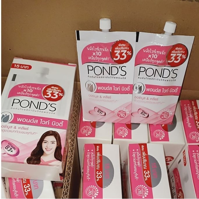 Hộp 6 tuýp Serum Dưỡng Trắng Da Pond's White Beauty 10x 10g Thái Lan🇹🇭 Giữ ẩm làm trắng và bảo vệ da dưới tác hại của các tia UVA/UVB từ ánh nắng mặt trời