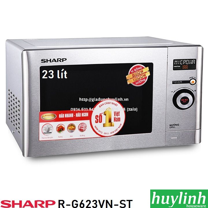 Lò vi sóng điện tử có nướng sharp r-g623vn - 23 lít
