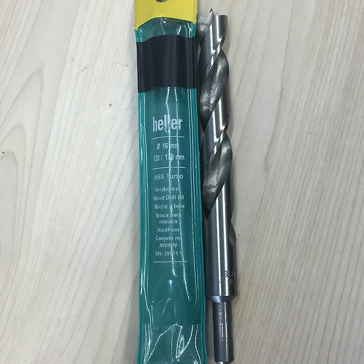 Mũi khoan gỗ heller hss turbo 16mm x 120/178mm 285711