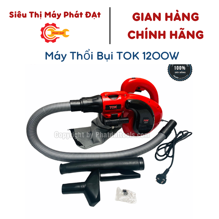 Máy thổi hút bụi 2 chức năng TOK 1200W-Hàng chính hãng-Hút thổi siêu khỏe-Bảo hành 6 tháng