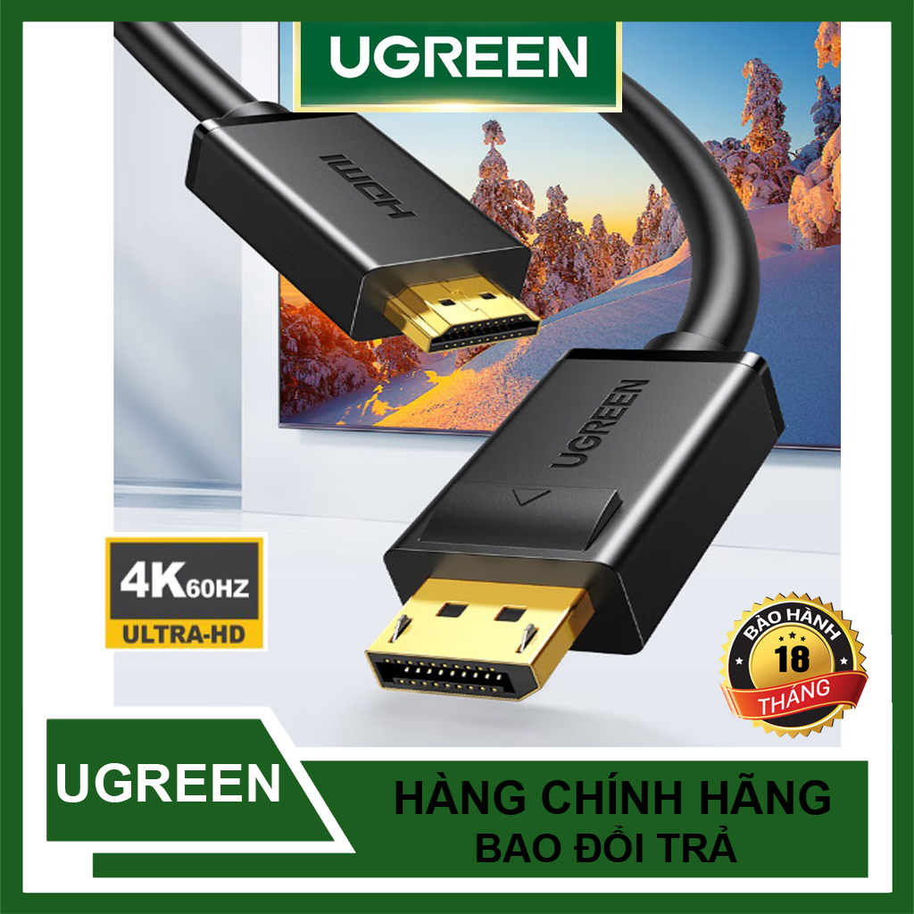 [HCM]Cáp chuyển đổi Displayport to HDMI Ugreen DP101 chính hãng