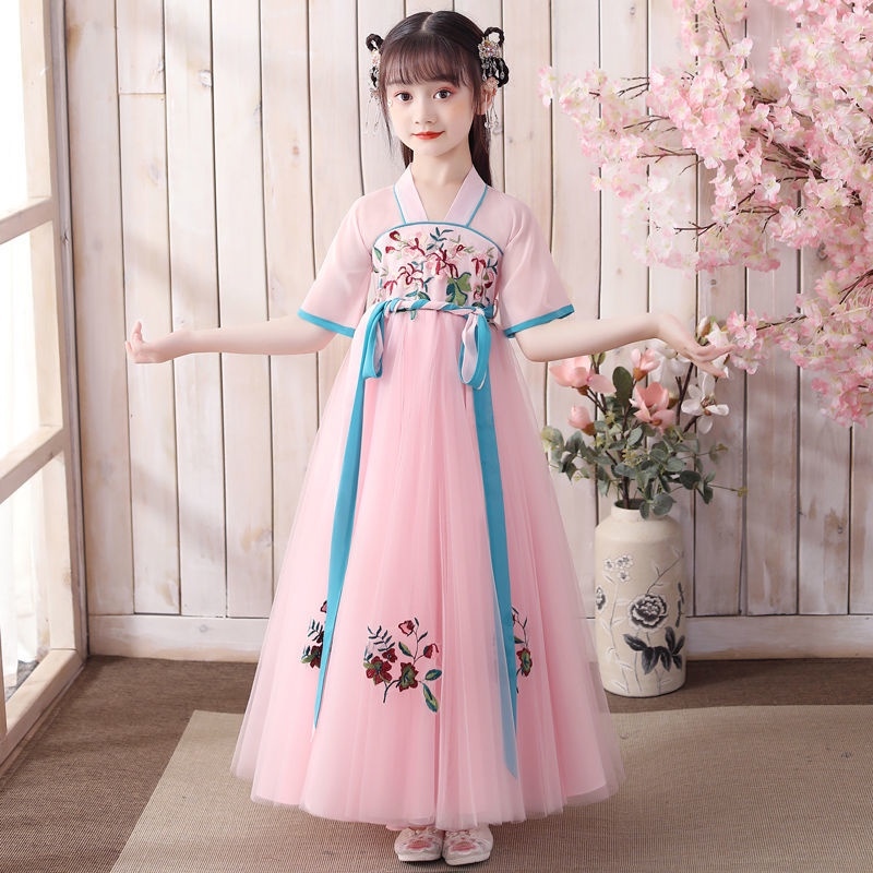 Bộ Hán Phục Phong Cách Trung Hoa Cổ Điển Cho Bé Gái