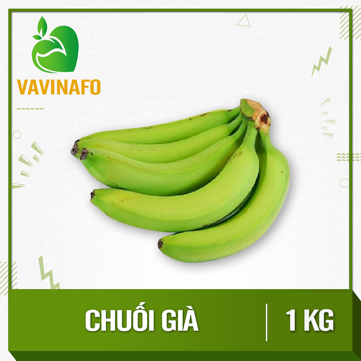 HCM - Chuối già (1kg) (Giao xanh/chín ngẫu nhiên tùy đợt hàng) - [Giao nhanh TPHCM]