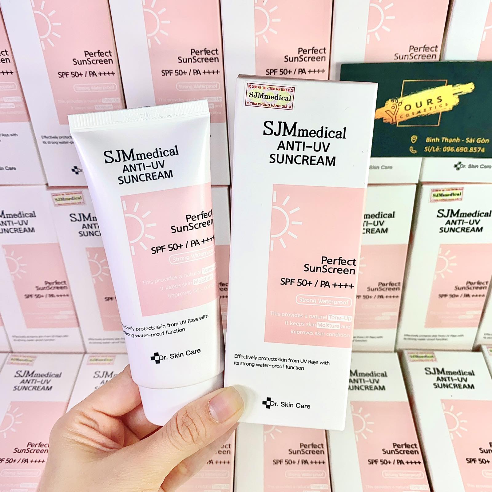 Kem Chống Nắng Nâng Tông Da SJM Medical Anti UV Perfect SunScreen SPF50+ - Kem Chống Nắng Chống Nước
