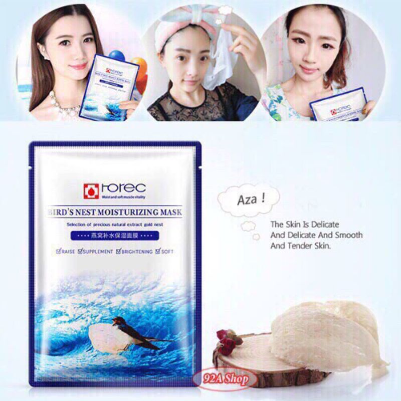 Mặt nạ tinh chất tổ yến rorec combo 10 hộp 10 miếng mặt nạ tinh chất tổ yến rorec mặt nạ yến rorec mặt nạ tổ yến mặt nạ rorec