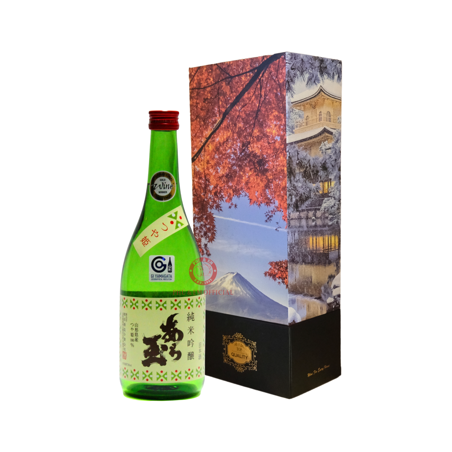Hộp Quà Sake Bốn Mùa – Rượu Sake Nhật Tsuyahime Junmai Ginjo Aratama 720ml