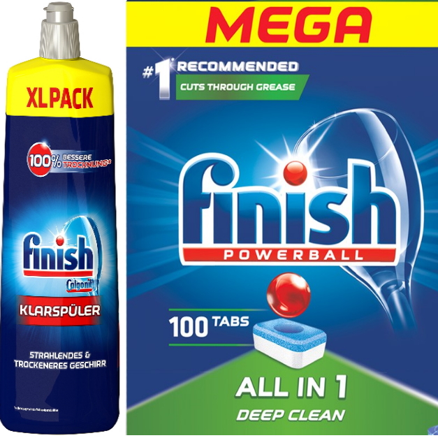Viên rửa bát Finish All in one 100v hoặc Nước làm bóng finish 750ml dùng cho Máy rửa bát