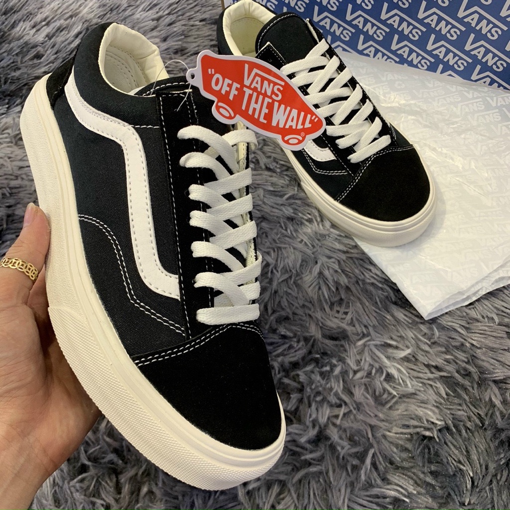 Giày Thể Thao van old đen, Giày Sneaker Nam Nữ Vans Vault chuẩn 11 cực hot full bill + box