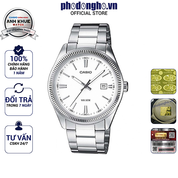 Đồng hồ nam dây kim loại casio anh khuê mtp-1302d-7a1vdf