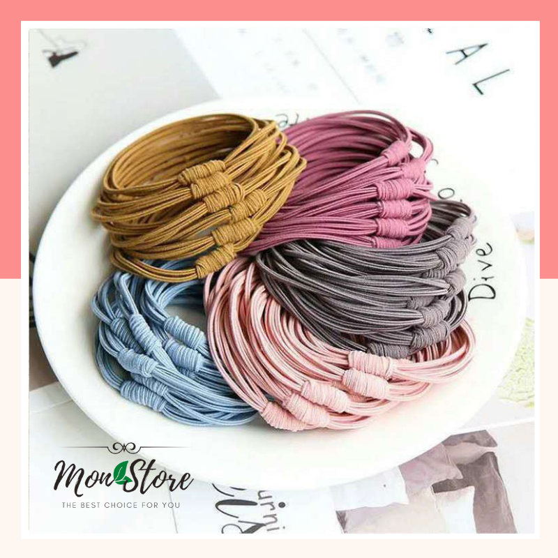 [COMBO 10 SỢI] Thun cột tóc / Chun cột tóc style Hàn Quốc mix đủ màu, bền đẹp