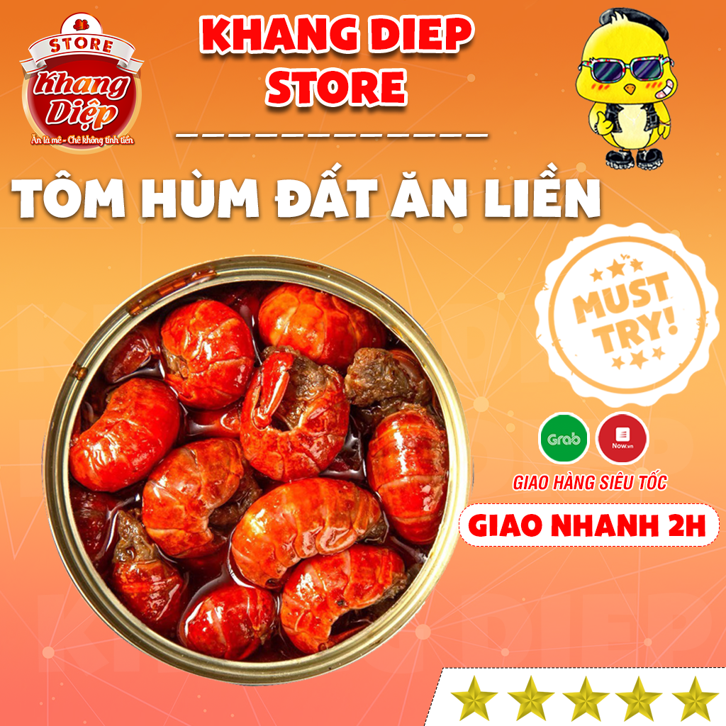 Tôm Hùm Đất hộp 100gam đồ ăn vặt hải sản trung hoa
