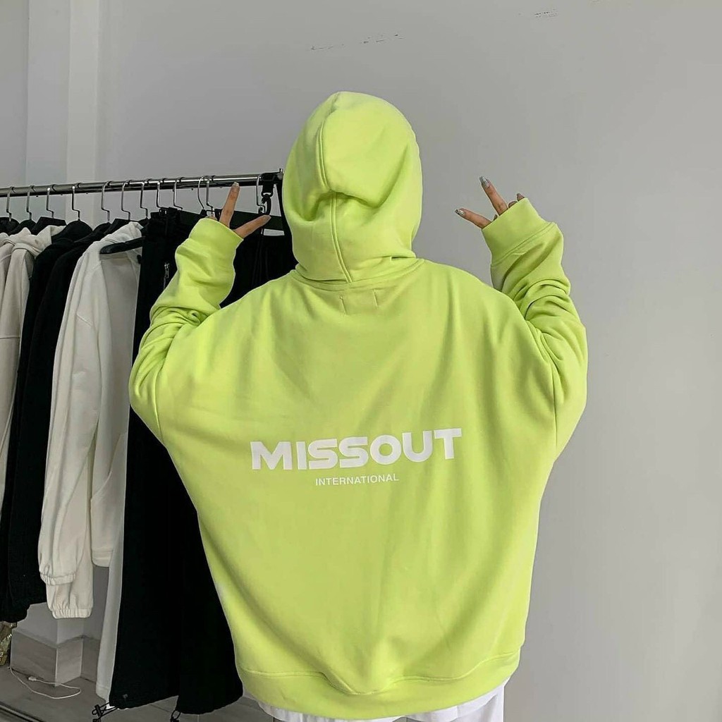 Áo hoodie nỉ - áo khoác nỉ bông unisex nam nữ hàn quốc missout 4 màu hot trend ulzzang