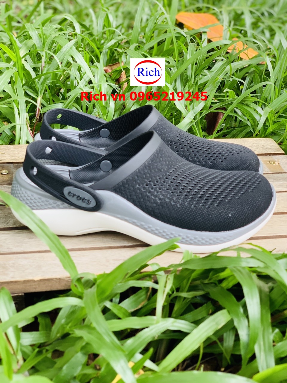 DÉP SỤC NHỰA ĐI MƯA CROCS LITERIDE 360 CLOG CHO CẢ NAM VÀ NỮ CAO CẤP, CỰC  CHẤT HÀNG XỊN-MÀU ĐEN 