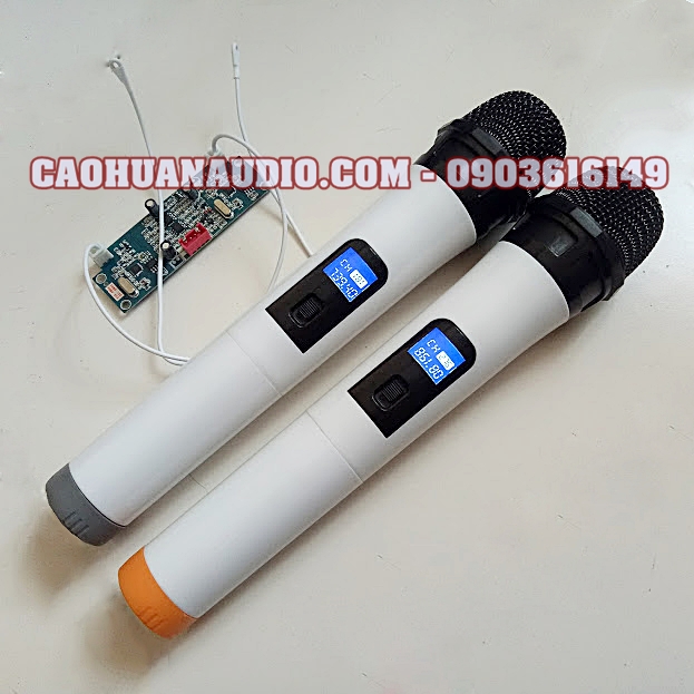 Bộ 2 micro không dây cho loa kéo và bo mạch sóng UHF