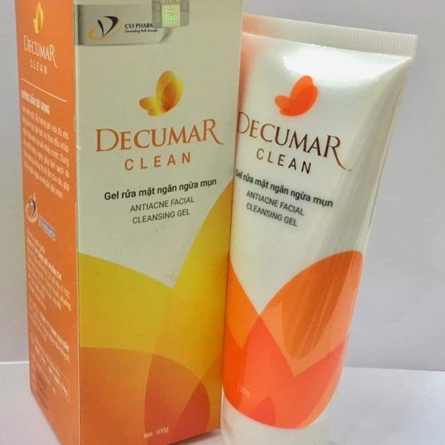 GEL RỬA MẶT NGĂN NGỪA MỤN -DECUMAR CLEAN 50G GEL