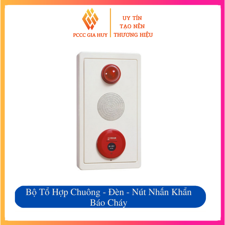[HCM]Bộ Tổ Hợp Chuông - Đèn - Nút Nhấn Báo Cháy