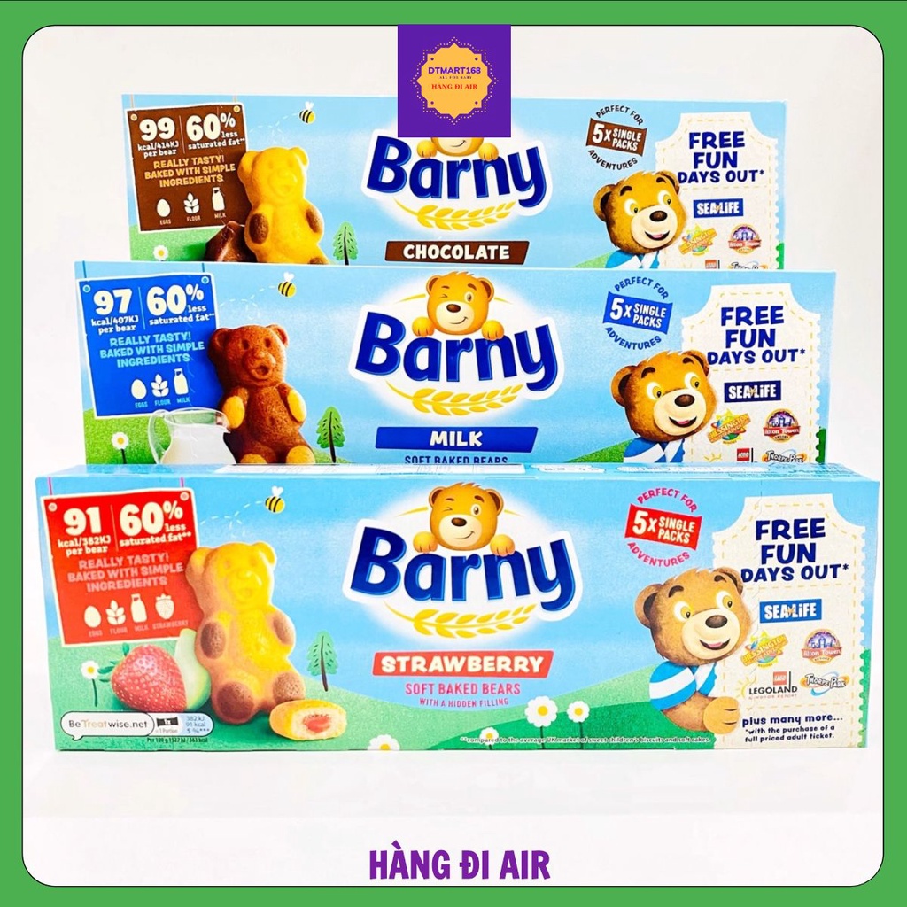 Bánh bông lan gấu barny đủ vị cho bé từ 8 tháng tuổi trở lên