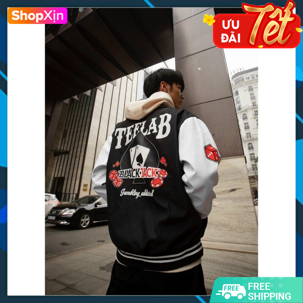 Áo Khoác Dù Nam Nữ Black Jack Nỗ Hủ Các Lá Bài Phối Màu Đẹp, Áo khoác nam nữ mẫu mới phối màu đẹp