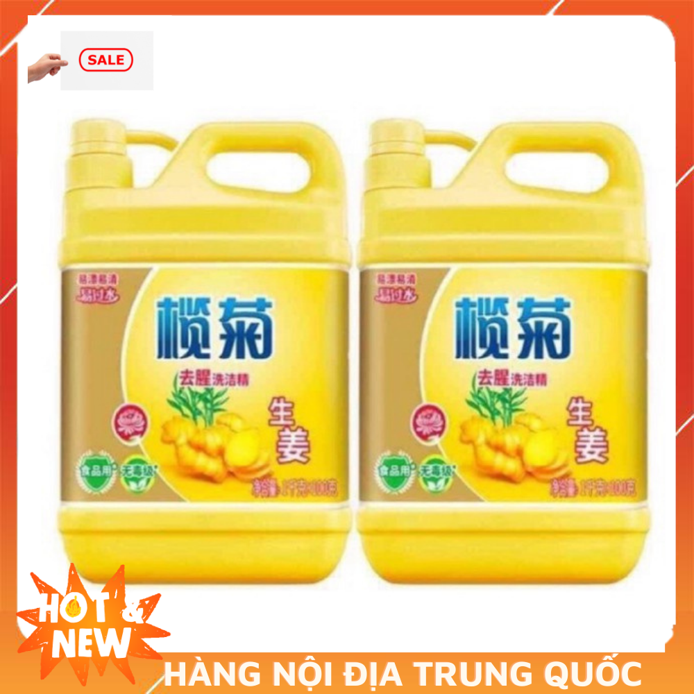 Nước rửa bát gừng/chanh siêu sạch hàng nội địa can 1.5 lít