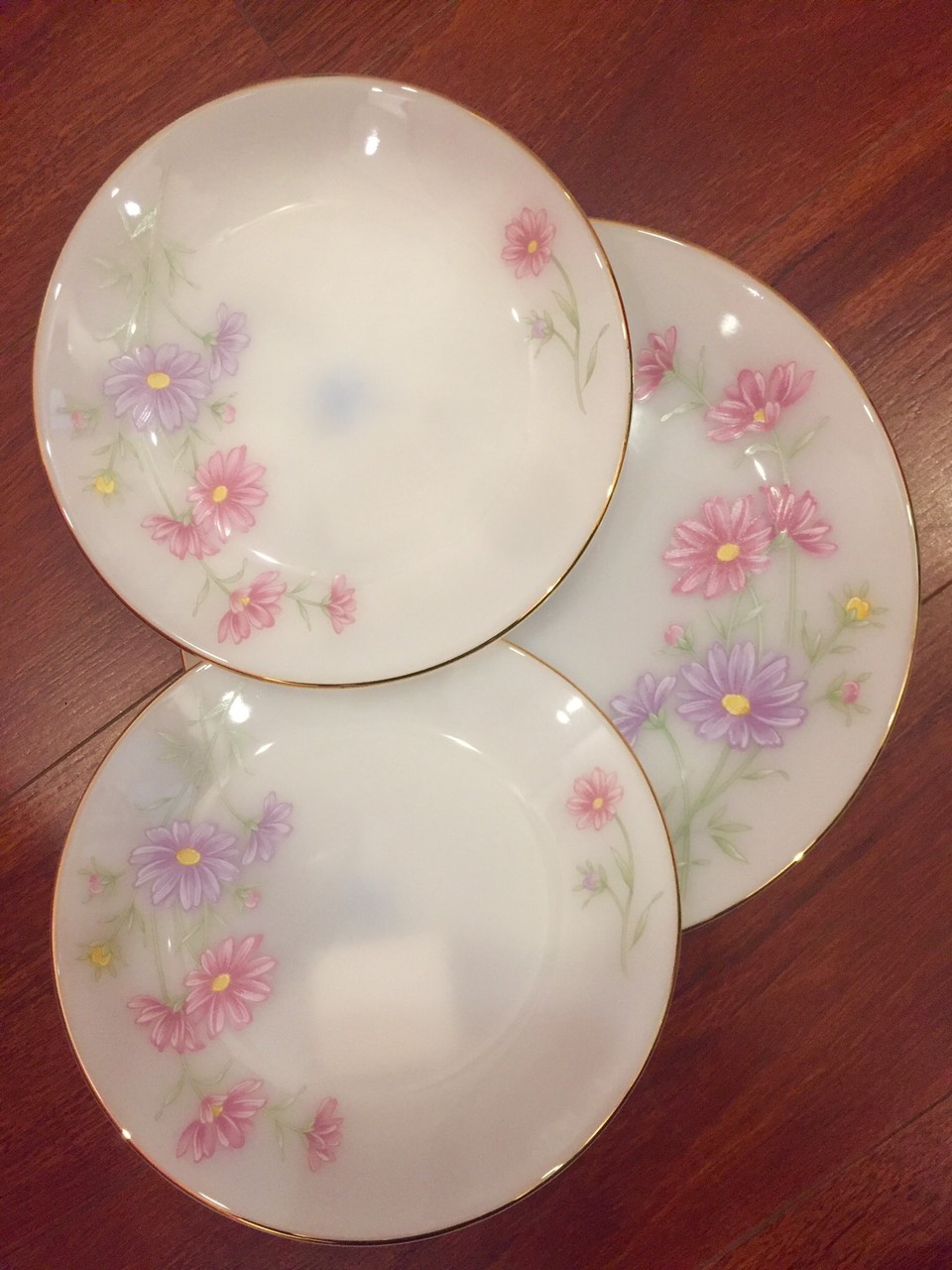 Bộ 3 đĩa sâu(size:18-20-23cm) thủy tinh ngọc cao cấp MP USA Home Set(sứ Mỹ) nhập khẩu. An toàn cho sức khỏe KokiaHome