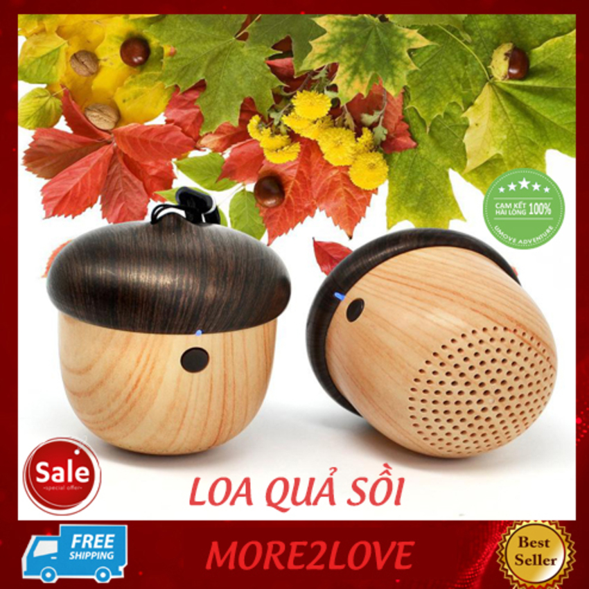 Loa Bluetooth Quả Sồi Mini - Thiết Kế Nhỏ Gọn, Âm Thanh Chuẩn, Chất Âm Thanh Hifi Trong Trẻo, Âm Bass Và Treble Rõ Ràng - Loa Mini Kết Nối Điện Thoại, Loa Hay Như Loa Samsung, Loa Nghe Nhạc Giá Rẻ - Bảo Hành 12 Tháng - More2Love