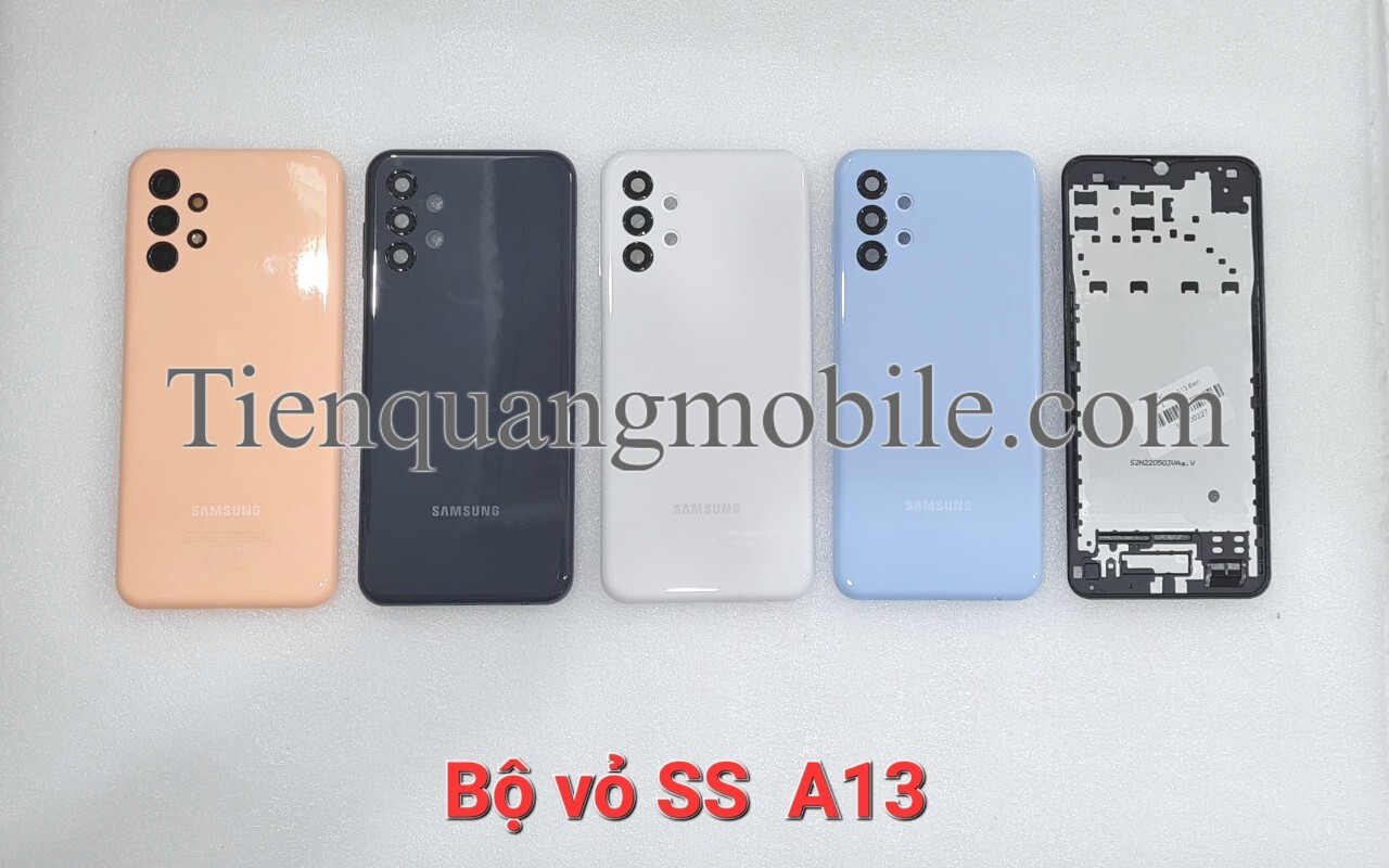 Bộ Vỏ Samsung A13 (gồm lưng, sườn, khung xương, kính cam, bút bấm, khe sim)