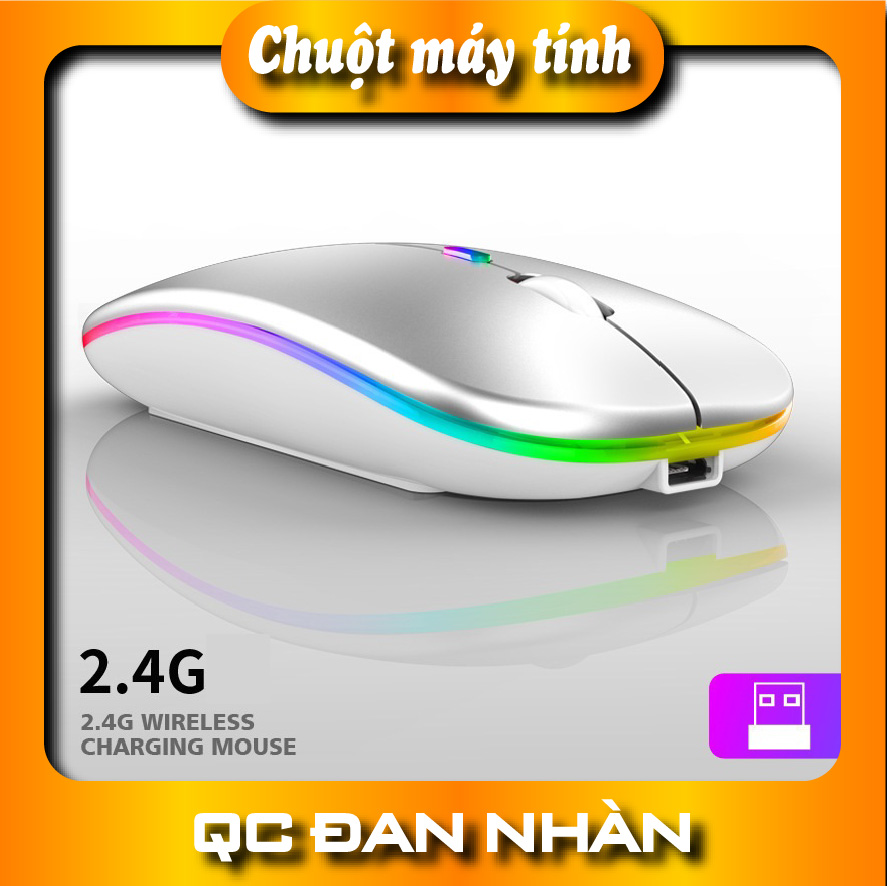 Chuột máy tính không dây thiết kế đẹp có thể sạc pin được
