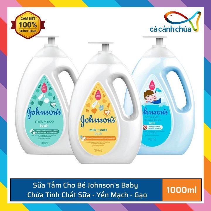 Sữa tắm Johnsons Baby chứa tinh chất sữa, gạo và yến mạch - Malaysia