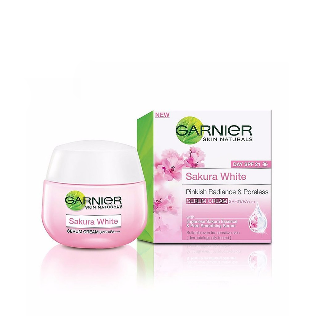 Kem Dưỡng Trắng Da Chống Nắng Garnier Skin Naturals Sakura White SPF30