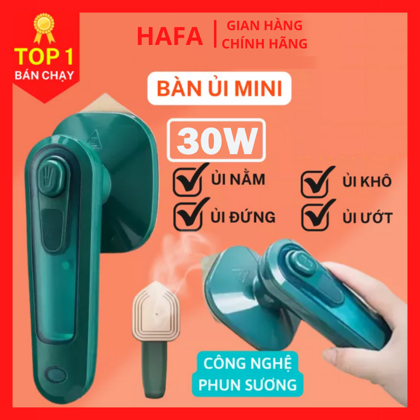 Bàn ủi hơi nước cầm tay mini du lịch HAFA 33W