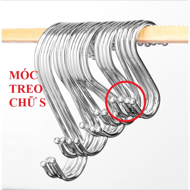 Móc treo đồ chữ S tiện lợi - Móc treo  đầu bo tròn 7cm và 11.5cm