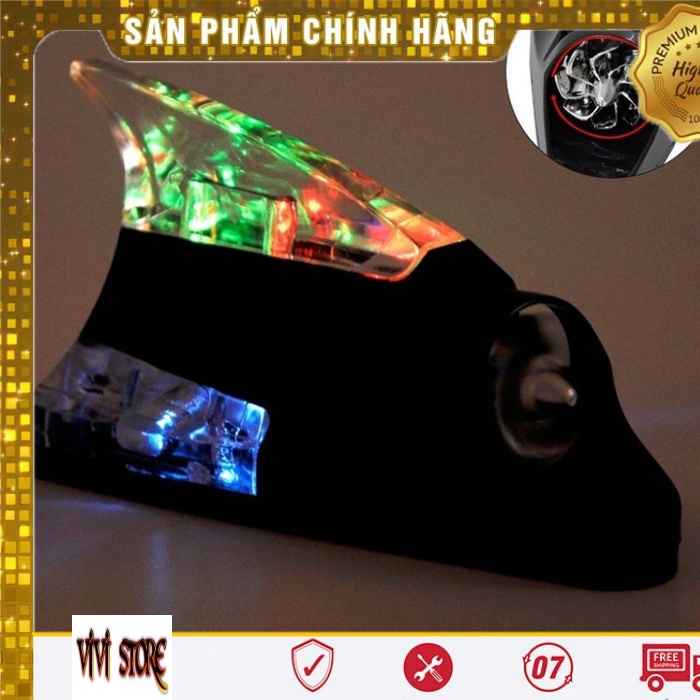 Vây Cá Mập Ô Tô   Đèn Led Năng Lượng Gió TRang Trí Xe Không Có Ăng ten