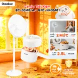 Combo 427 quạt gió cây đứng 3 tốc độ GFD-N400A01 và nồi điện đa năng 2.5L EC-30M01A - Bảo hành 12 tháng 1 đổi 1