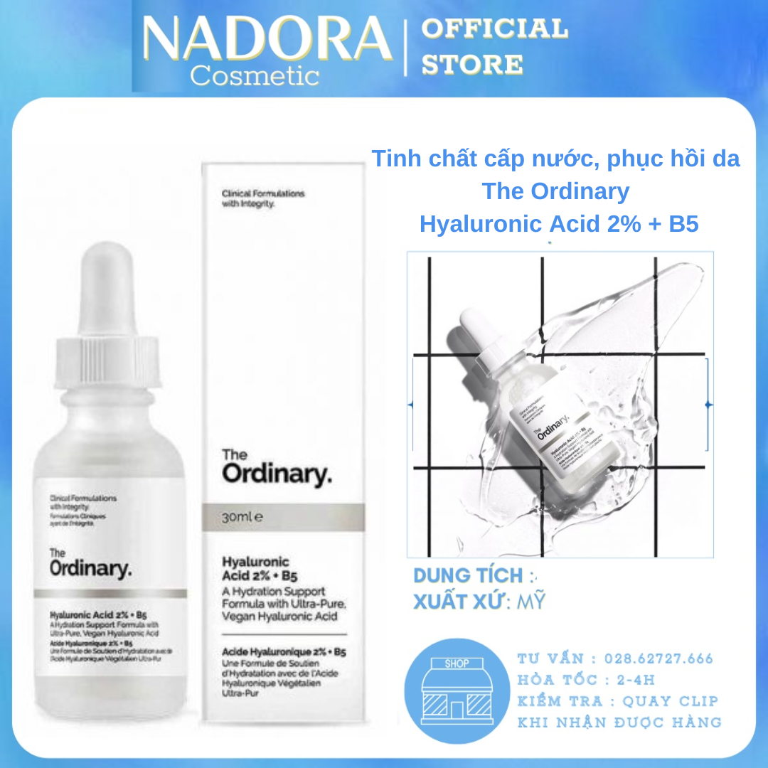 Tinh chất dưỡng da, phục hồi da The Ordinary Hyaluronic Acid 2% + B5 (30ml)