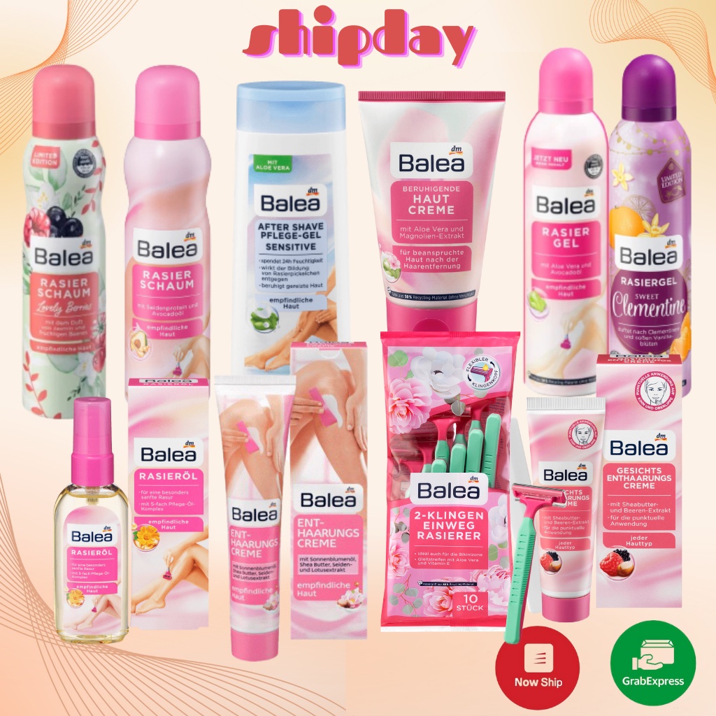 Bọt tẩy lông Balea, gel cạo lông, kem dưỡng sau wax, kem tẩy lông Balea Đủ Bill- Nội địa Đức