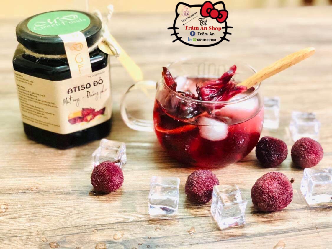 Atiso đỏ ngâm mật ong-đường phèn và mật ong vị quế MD Green Foods