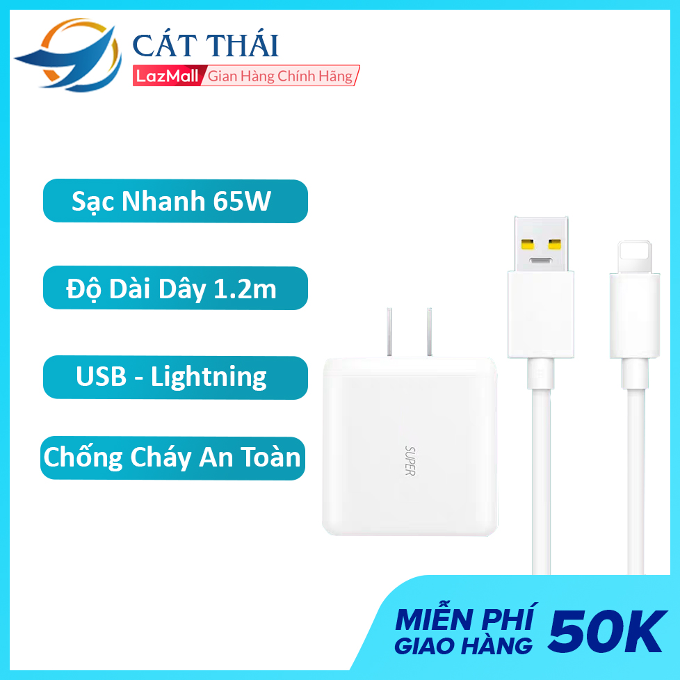 Bộ sạc nhanh Cát Thái chuẩn PD 20W sạc nhanh hơn chất liệu nhựa độ bền cao bộ sạc cho iPhone 13 cốc sạc 11 Pro Max cáp sạc 8 Plus