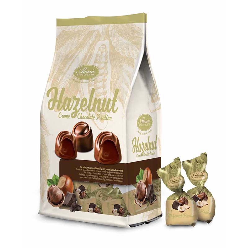 Sôcôla Alessio Cioccolato Nhân Kem Hạt Phỉ Halzenut Chocolate (Túi 300g)