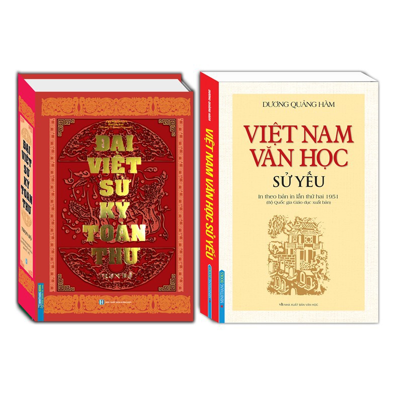 Sách - Combo Đại việt sử ký toàn thư và Việt Nam Văn Học sử yếu bìa mềm