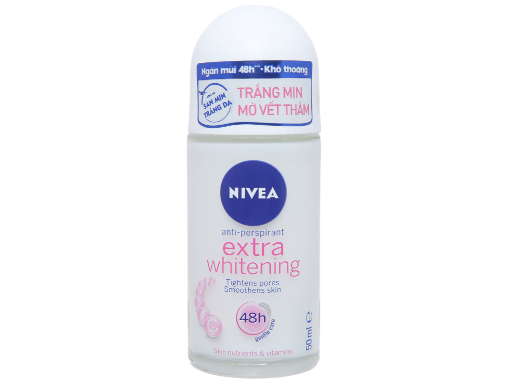 [HCM]Lăn ngăn mùi Nivea Extra Whitening trắng mịn mờ vết thâm 50ml
